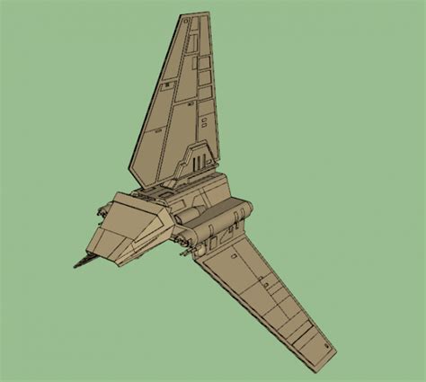 Imperial Lambda Shuttle Model - Untextured (1) image - Star Wars: Spec ...