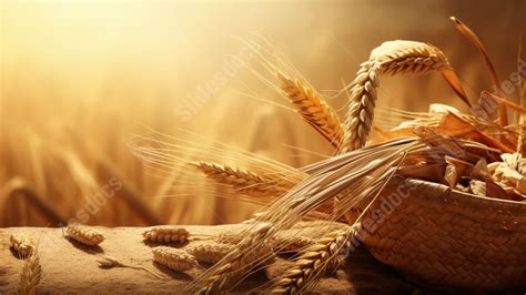 Wheat Harvest Illustration Powerpoint Background For Free Download - Slidesdocs