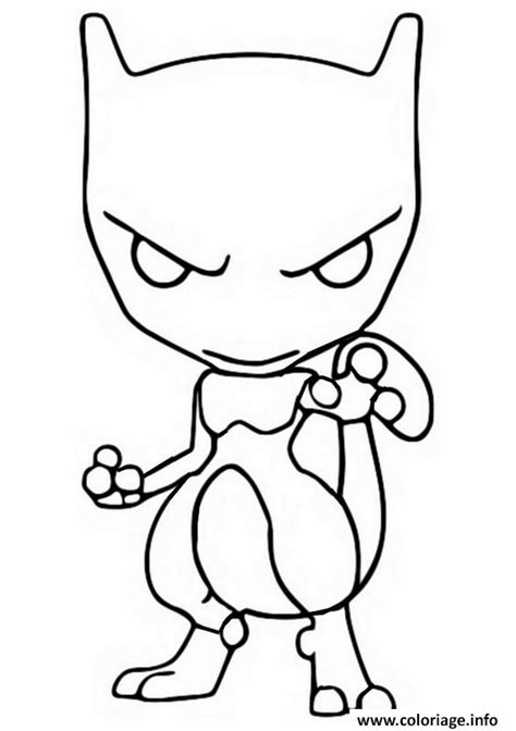 Coloriage funko pop pokemon mewtwo - JeColorie.com