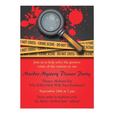 Murder Mystery Dinner Party Invitation | Zazzle.com