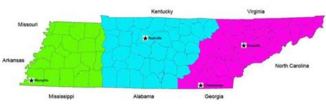 Nashville Time Zone Map - Table Rock Lake Map