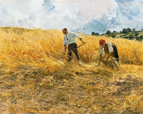 The Harvest - Friedrich Kallmorgen | Farm art, Landscape paintings ...