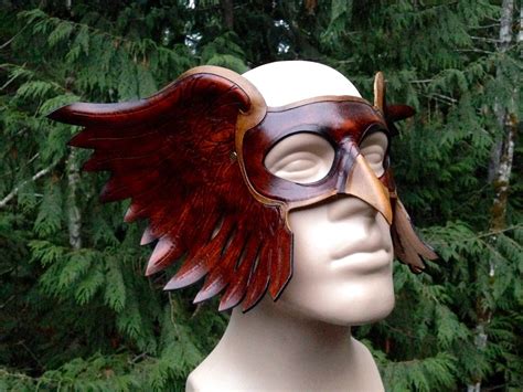 Leather Hawk man mask