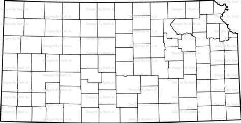 Printable Kansas Map Printable KS County Map Digital Download PDF MAP23 - Etsy