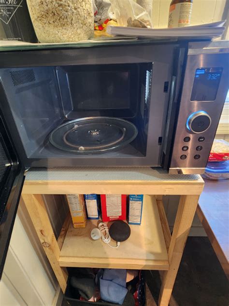 Microwave and custom microwave stand I built | Microwaves & Cookers | Prince Albert | Kijiji