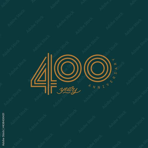 400 years anniversary pictogram vector icon, 400th year birthday logo label. Stock Vector ...