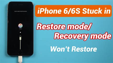 iPhone 6/6S Stuck in Restore mode/Recovery mode Won't Restore - YouTube