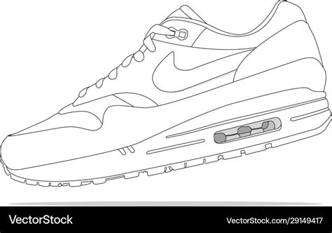 Nike air max 1 blanco sneakers Royalty Free Vector Image