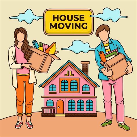 Free Vector | House moving concept illustration