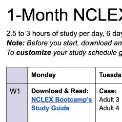 Free 1, 2, & 3-Month NCLEX® Study Schedule (2024) | NCLEX Bootcamp