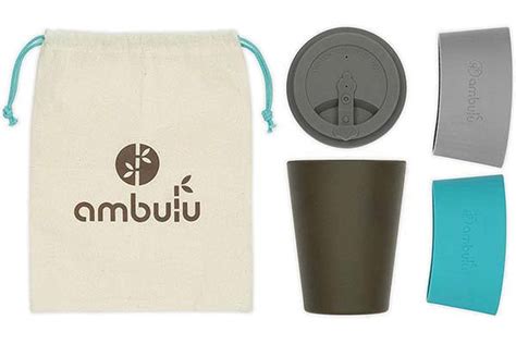 Ambulu Reusable Bamboo Coffee Cup with Lid | Gadgetsin