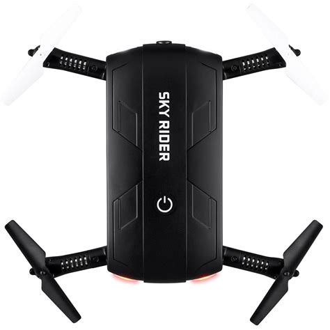 Sky Rider Folding Compact Drone with Camera, DR477B Black 8.27x1.30x5.31