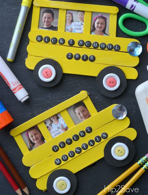 Easy Back-to-School Craft & DIY Idea | Unique Photo Frame Kids Crafts, Popsicle Stick Crafts For ...