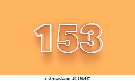 Yellow 3d Number 153 Isolated On Stock Illustration 2042586167 | Shutterstock