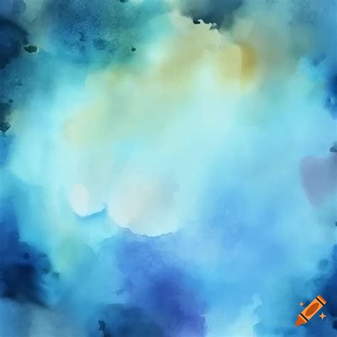 Watercolor light blue dust autumn abstract background digital painting ...