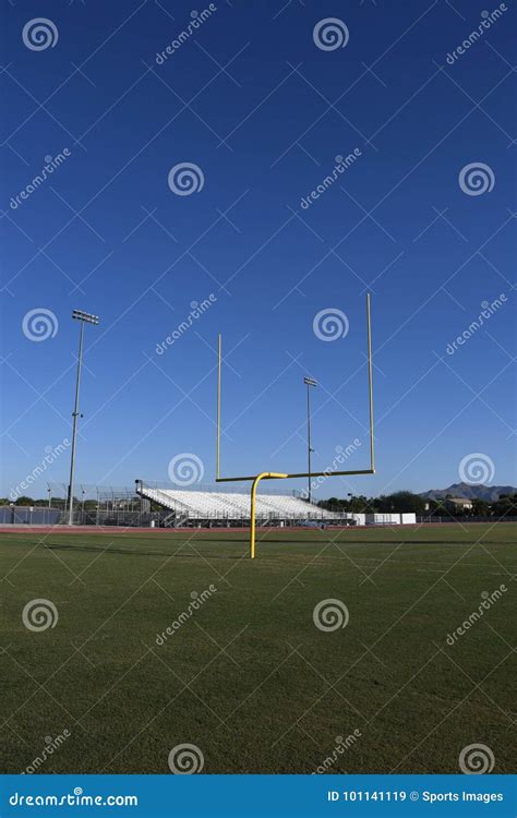 Goal Posts on Football Stadium Editorial Stock Image - Image of post ...