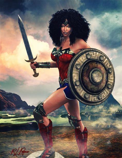 f Nubia/Wonder Woman art by Roger www.RLPattersonART.com | Wonder woman ...