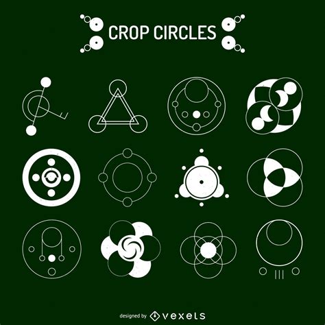 12 Crop Circle Designs Vector Download