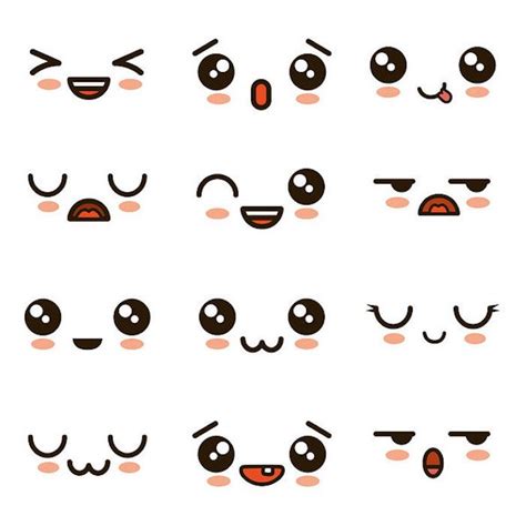 dessiner des diverses expressions de visage kawaii soi meme, idee comment exprimer l emotion en ...