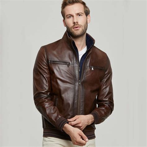 Buy Neymar Brown Leather Jacket