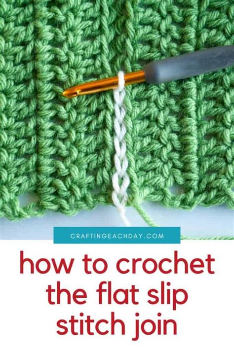 How to Crochet the Flat Slip Stitch Join - Crafting Each Day