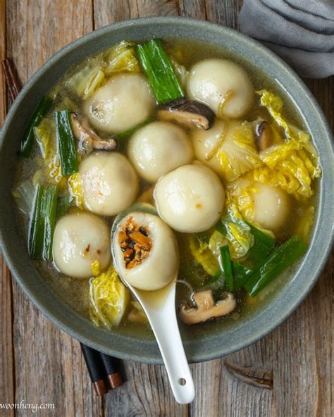 The Best Vegan Savory Rice Balls (Tang Yuan) You Need - WoonHeng