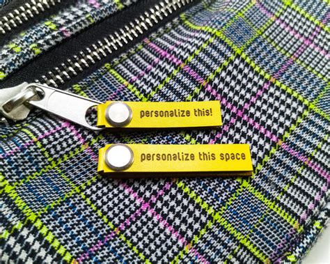 Personalized Zipper Tags - Set of 5 - Custom Branding Tags for Zipper ...