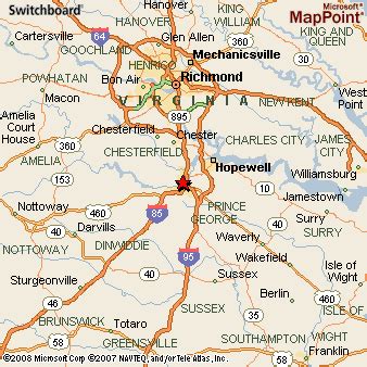 Petersburg, Virginia Area Map & More