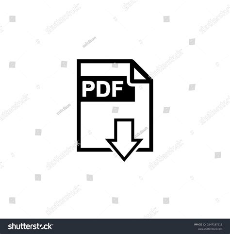 Pdf Icon Vectorisolated On White Background Stock Vector (Royalty Free ...