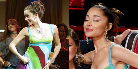 Ariana Grande wears the rainbow 13 Going On 30 dress