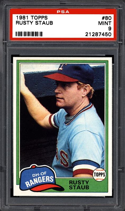 Auction Prices Realized Baseball Cards 1981 Topps Rusty Staub