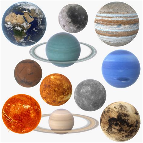 3d solar planets model