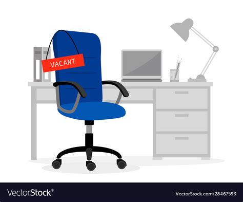 Empty office desk and chair Royalty Free Vector Image