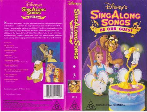 SING ALONG SONGS BE OUR GUEST NUMBER 3 DISNEY VHS PAL VIDEO A RARE FIND | eBay