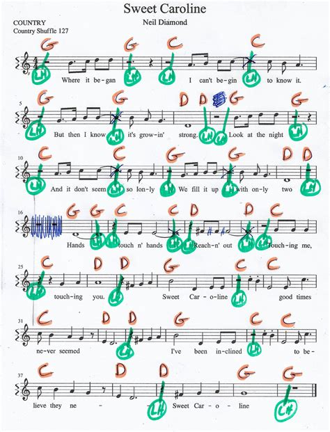 Sweet Caroline - Fake Sheet in G Major | Trombone sheet music, Trumpet ...