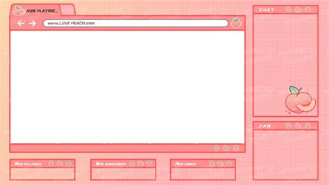 Peach Fruit, My Themes, Donor, Pink Aesthetic, Twitch, Custom Color, Digital Drawing, Overlays ...