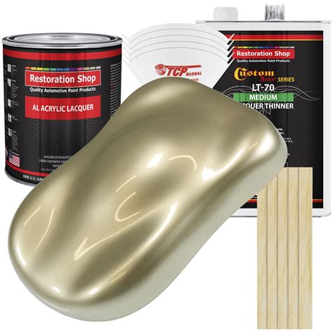 Restoration Shop - Champagne Gold Metallic Acrylic Lacquer Auto Paint - Complete Gallon Paint ...