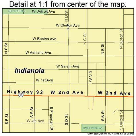 Indianola Iowa Street Map 1938280