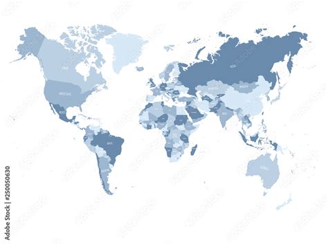 Vetor do Stock: Geopolitical World map. High detail political map with ...