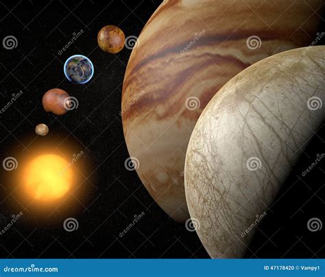 Europa Satellite, La Lune De Jupiter Illustration Stock - Illustration ...