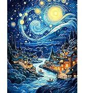 Amazon.com: Meothan 5D Starry Sky Diamond Painting Kit, DIY Full Round ...