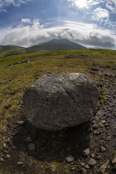 Big boulder stock image. Image of fisheye, blue, stone - 28792813