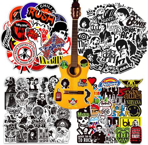 Amazon.com: Rock Band Stickers 400 Pack - Music Stickers for Adults,Guitar Stickers for ...