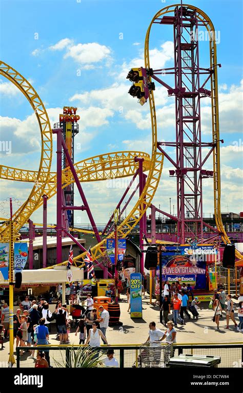 Adventure Island funfair on the seafront at Southend on Sea Essex Stock ...