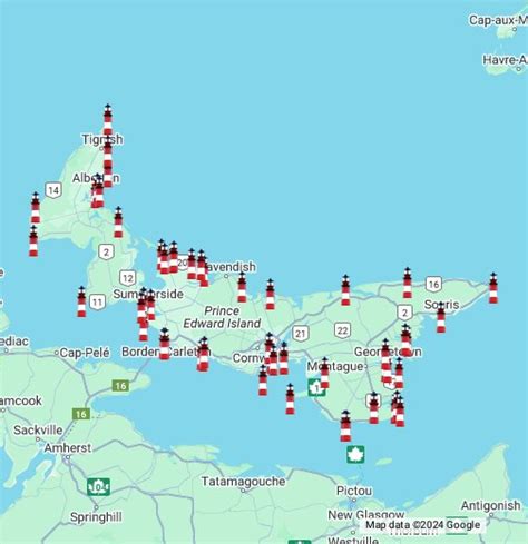 Lighthouses of Prince Edward Island by Kraig - Google My Maps