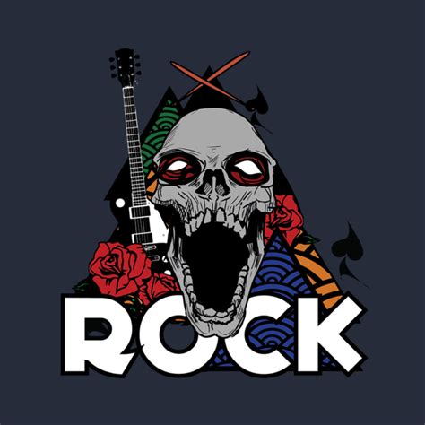 T-Shirts, Rock n' Roll Skull | TeePublic