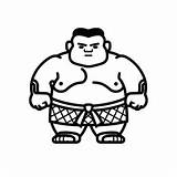 Exciting Sumo Wrestling Coloring  Page sketch template