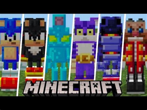 All Character-Skins in Minecraft Sonic DLC - YouTube