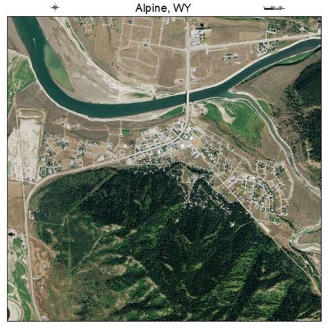 Aerial Photography Map of Alpine, WY Wyoming