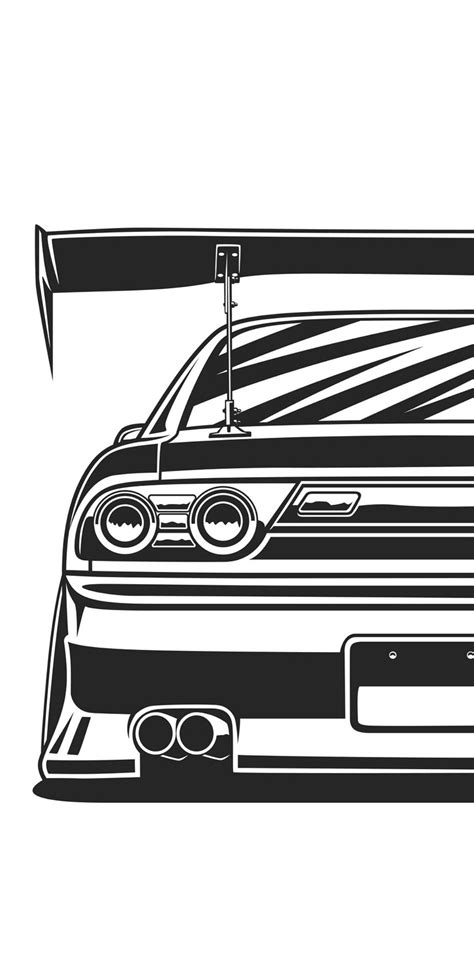 Jdm Car Drawing Outline